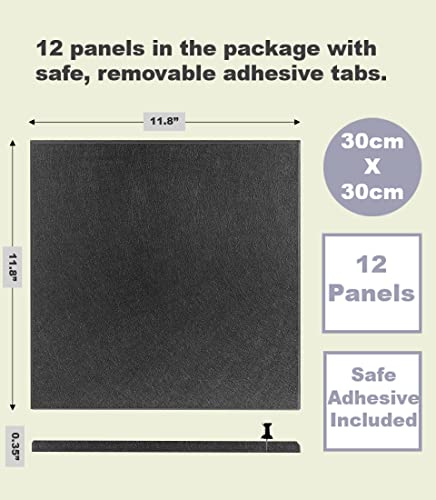 DECORITA Black Cork Board Alternative 47"x35" | Felt Wall Tiles (12-Pack) | Aesthetic Felt Bulletin Board for Office, Home & Classroom | Large Cork Boards for Walls Pinboard Dartbo image 3