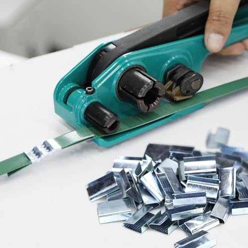 Image of Open Serrated Strapping Seals for 3 /4 inch Polyester Poly Polypropylene Strap Pallet Banding Clips(1000)