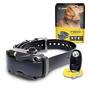 Dogtra YS600 Anti Bark Collar for Medium to Large Dogs, Adjustable 10 Intensity Levels, Vibration Warning, Low/High Stimulation, Waterproof, 2-Hour Quick Charge Rechargeable Battery, w/PetsTEK Clicker