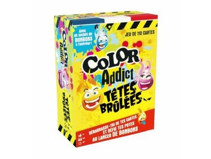 Jeu de Societe pour Color Addict Edition têtes brulées - Set Jeu de Cartes Version française - Ambiance