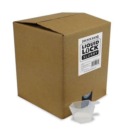 Image of Quick Dam Liquid Lock Slurry 5 Gallon Pail with Scoop Solidifies up to 770 Gallons of Liquid Waste Super Absorbent Powder for Safe Transport & Disposal
