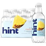 Hint Water Pineapple (Pack of 12) 16 Ounce Bottles, Pure Water Infused with Pineapple, Zero Sugar, Zero Calories, Zero Sweeteners, Zero Preservatives, Zero Artificial Flavors