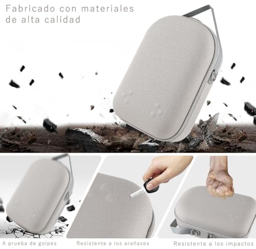 Digi-Tatoo [for Elite Strap] Hard Portable Carrying Case for Meta Quest 3S / Quest 3, Shockproof Portable Bag, Handle Bag for Qculus Quest 3S / Quest 3 Touch Controller with Head Strap (Grey) - Image 2