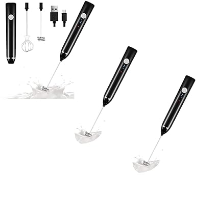 USB Frother for Latte Coffee , 3 Qty. Rechargeable Coffee Beater