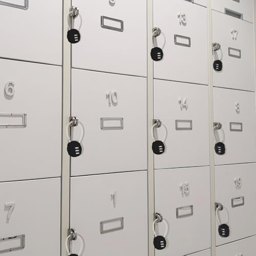 Moxweyeni 32 Pack Combination Lock 3 Digit Small Combo Luggage Number Cable Padlock Outdoor Waterproof Resettable Lock for School Gym Locker Travel Backpack Suitcase Storage (Black)