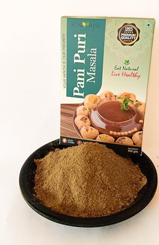 Image of SUNRISE Impex Pani Puri Masala 100g | Flavourful Golgappa Masala Powder | Authentic Street Style Indian Chaat Spice Mix for Pani Puri, Golgappa & Chaat