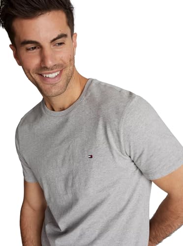 Image of Tommy Hilfiger Men's Stretch Jersey Crew Neck T-Shirt Gray