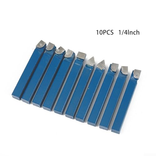 10 Piezas Cortador de Carburo para Torno Metal 1/4" miniatura 6