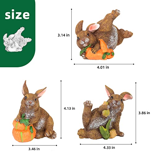 Vojuan Rabbit Statues And Figurines, Rabbit Garden Statue Yard Decor Bunny Decorations For Home, Set Of 3 Bunny Spring Home Decor Indoor And Otdoor Sculpture #TOP5