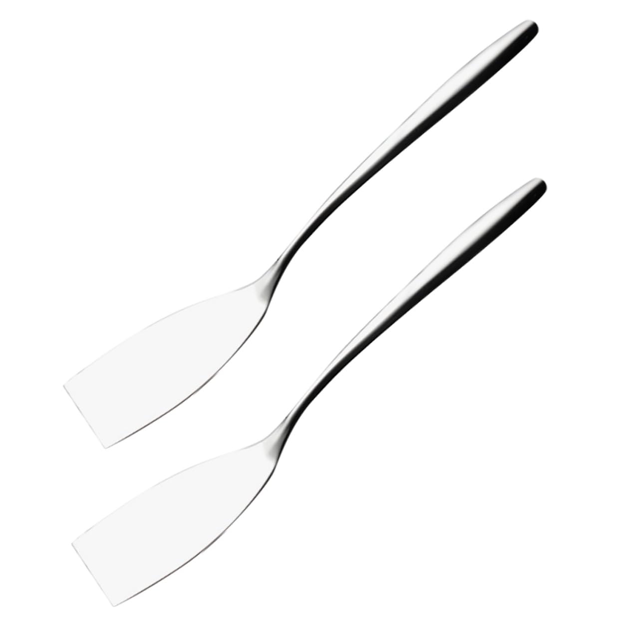 TOYANDONA Espátula De Acero Inoxidable Para Freír Espátulas Para Cocinar Carne Espátulas Pequeñas Para Carne De Cocina Para Voltear Barbacoa 2 piezas x 4