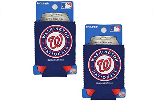Kolder Fan Shop 2-Pack Baseball Team Insulated 12oz Can Cooler Bundle (Washington Nationals)