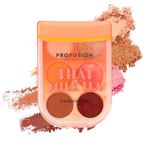Profusion Cosmetics Milk Tea Eyeshadow Palette - 6 Highly Pigment...