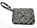 Black Quilted Wristlet Clutch Wallet Poop Bag holder with zippered compartment iphone wallet travel organizer purse