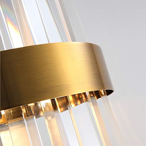 Lámpara de pared interior con tira de cristal de estilo moderno 4
