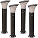 BENE Aluminium Eden Bollard Garden Lights for Home & Garden Decoration 59CM Milky Lamps for Outdoor Weatherproof Grey Garden & Path Lights (Pack of 4)