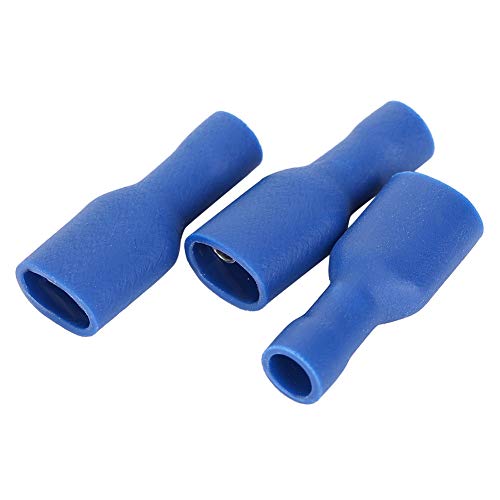 Tyenaza 1000Pcs FDFD2 250 Blue PVC All Insulation Wire Connector Female Terminals for Electric Engineering