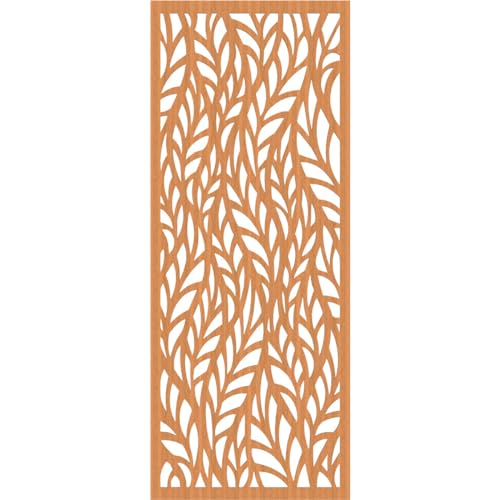 Image of Ortonville Decorative Pierced Fretwork Wood Wall Panels, 29 3 /8 inchW x 74 3 /8 inchH x 3 /8 inchT, Cherry