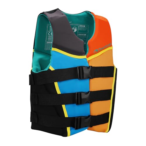 Owntop Swim Vest Youth 75-125 lbs, Neoprene Swim Jacket Kids, Adjustable Straps Buckles, Lightweight, Swimming Training, Boating, Kayak, Water Sports (Multi-Color, L) - image 6