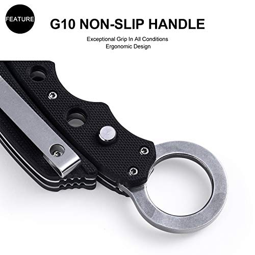 edcfans EDC Folding Pocket Knife: G10 Handle for Men Outdoor Camping