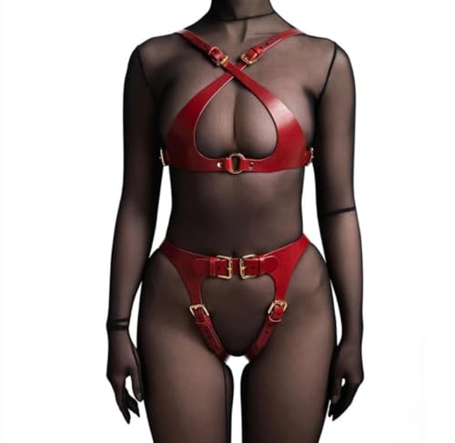 Punk Body Chain Leather Belt For Women Goth BDSM Lingerie Bondage Harness Belt Rave Fashion Accessories(Black)4