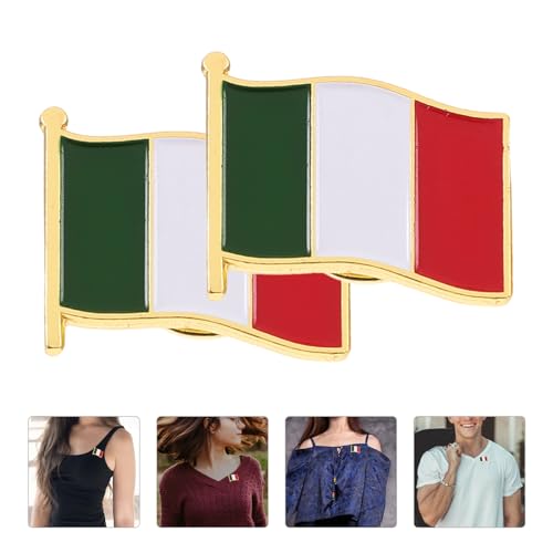GALPADA 30pcs Italian Flag Pin Badge Italy Country Flag Lapel Enamel Brooch National Emblem Badges Novelty Accessory for Clothes Bags Jewelry Accessories4