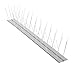 Produktbild Windhager Vogel- & Taubenabwehr CLASSIC, Vogelabwehr, Taubenabwehrspitzen, Taubenspikes Set aus Edelstahl-Leiste und Edelstahl-Spikes, 07130 Silber 60 cm