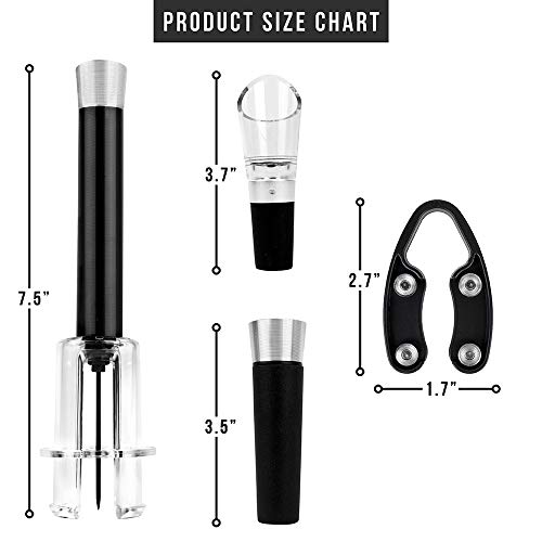 OPUX Air Pressure Pump Wine Opener Set Needle Wine Bottle Cork
