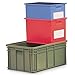 Schaefer Stacking Transport Container 14/6-3 PL - 12-5/16"L x 8-5/16"W x 5-13/16"H - Blue