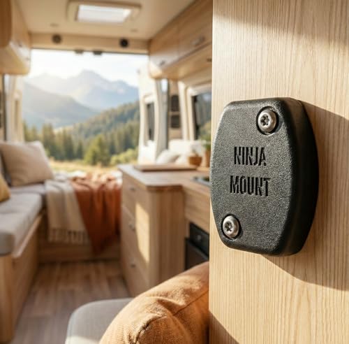 NINJA MOUNT® anyTag – Universal Halterung für Apple® AirTag, 3M Klebebefestigung, Diebstahlschutz, Unauffälliges Design für Fahrrad, Motorrad, Wohnmobil & Co.