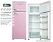 Produktbild Schaub Lorenz Retro Kühl-Gefrierkombination Pink 145cm Kühlschrank 212Liter