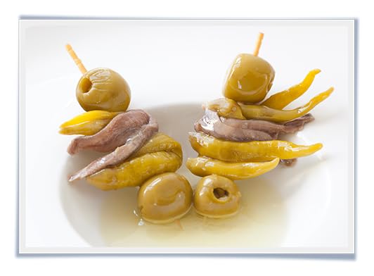 Gildas - Banderillas con Anchoa y Guindilla