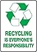 Recycling Is Everyone S Responsibility (W/Graphic) 14X10 .125 Polycarbonate Sign