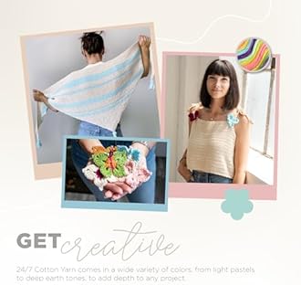 Lion Brand Yarn 24-7 Cotton, Yarn for Knitting, Crochet and Crafts, Beechnut, 1 Pack