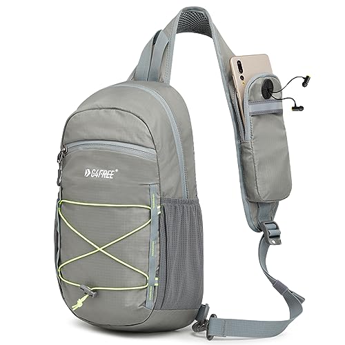 G4Free Leichte Schultertasche & Brusttasche Sportliche-Sling Bag Herren Damen für Reise Wandern Laufen Klettern