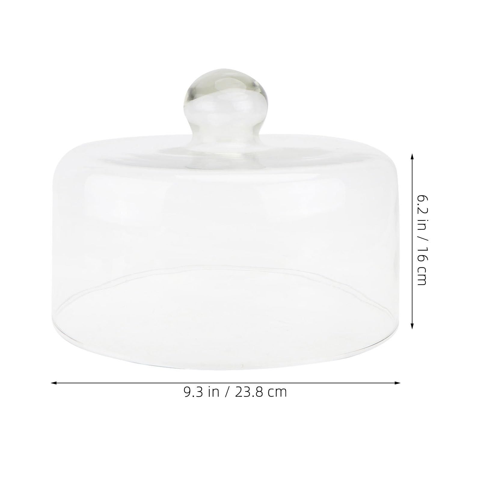 TOYANDONA Cloche en Verre, Couvercle à Gâteau en Verre, Dôme à Dessert Réutilisable, Protection Facile à Nettoyer pour Buffets et Fêtes