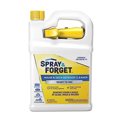 Spray & Forget Ready-to-Use House & Deck Outdoor Cleaner - Nested Trigger Spray Bottle - 1 Gallon Cover