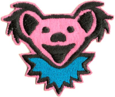 (グレイトフルデッド) GRATEFUL DEAD / DEAD BEAR 糊付き刺繍ワッペン ピンク オフィシャル 刺繍パッチ (グレイトフルデッド) GRATEFUL DEAD / DEAD BEAR 糊付き刺繍ワッペン ピンク オフィシャル 刺繍パッチ