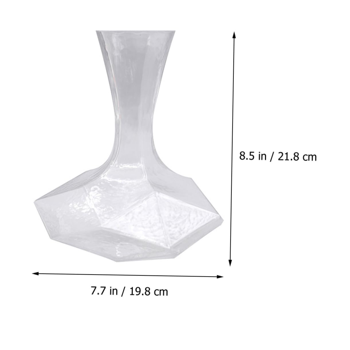 Mikinona Decanter per Vino in Vetro Geometrico Elegante Design Creativo, Stabile e Adatto per Ristoranti e Bar, per Conservazione lungo Termine