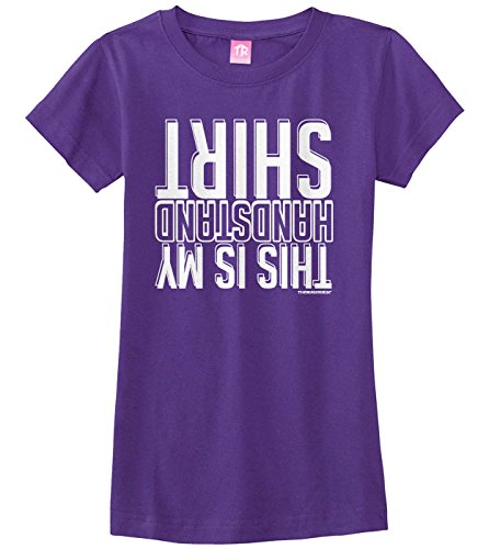 Image of Threadrock Big Girls' This is My Handstand Shirt Fitted T-Shirt