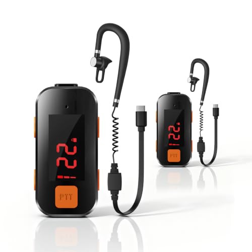 2 Pack Mini Walkie Talkies Waterproof Small Walkie Talkies Portable Two Way Radio with Earpieces for Outdoor Sports Restaurants Retail Stores Baseball Hospital Biking Adults Use