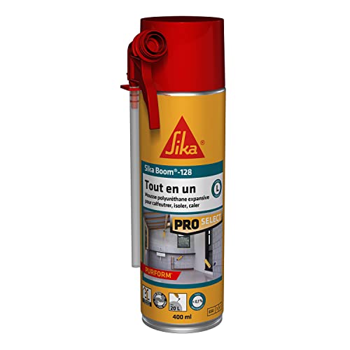 SIKA - Mousse polyuréthane expansive - Sika Boom 128 - Calfeutrer - Isoler - Caler - Int/Ext - Usage tous sens - Réutilisable - Multisupports - Facile à découper -...
