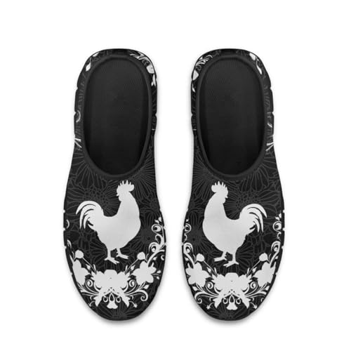 Black Boho Floral Animal Women's Loafers & Slip-on No Laces Casual Sport Sneakers Hands Free Shoes4