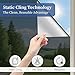 Donox One Way Privacy Window Film, Static Cling Daytime Mirror Tint for Home & Office, Blocks Heat & 99% UV, Black-Silver 17.5