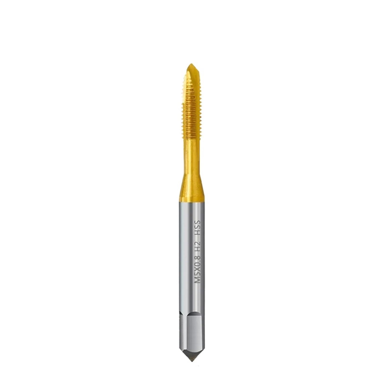 Cygwnaq M5 Industrial-Grade M2-Metric Hss Coated Straight Flute Thread Tap For Machinery Manufacturing And Furniture Assembly