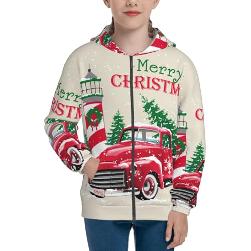 Merry Christmas 1 Kid Hoodies Boys Zip Up Sweatshirts Girls Pullover with Pocket3