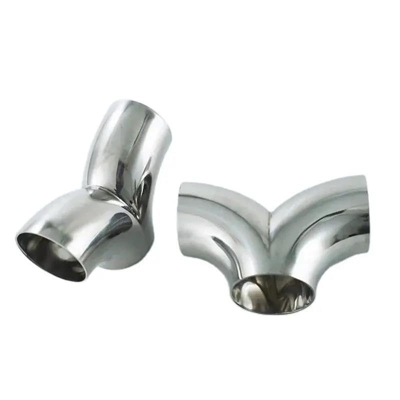 Tubo de escape coche de acero inoxidable 304 sanitario con soldadura robusta en T 70mm 3