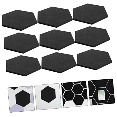 Kisangel 12 piezas paneles acústicos hexagonales de fieltro para decoración de pared, aislante de sonido, resistente al desgaste y antideslizante miniatura 5