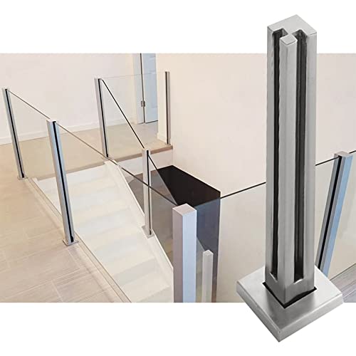 Pince de clôture inox support panneau verre escalier 12mm - 2