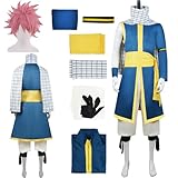 TFRVMA Natsu Cosplay Costume Natsu Cosplay Outfit Scarf Suit With Wig Halloween