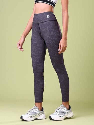 Image of TECHNOSPORT Womens High Rise Skinny Fit Activewear Tights for Running, Gym and Sports